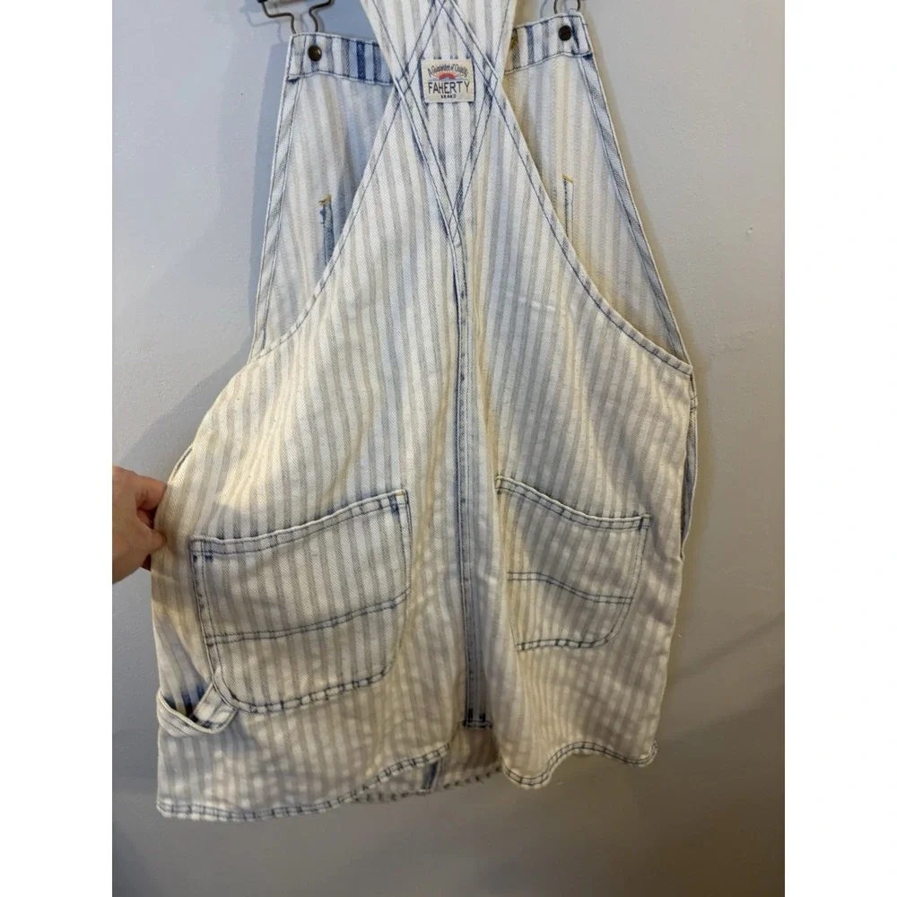 FAHERTY‎ Blue Railroad Stripe Skirtall S Jumper